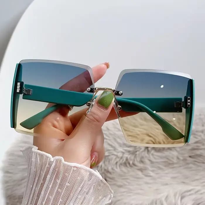 Nouvelles lunettes De soleil carrées sans bordure femmes marque Designer lunettes De soleil De mode