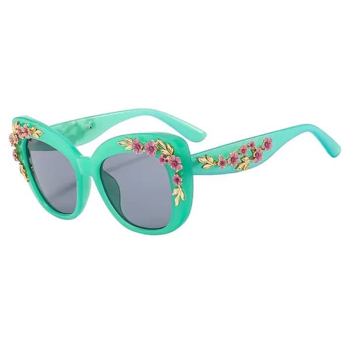 Lunettes de soleil œil de chat vintage pour femmes, lunettes décoratives en métal, lunettes de solei