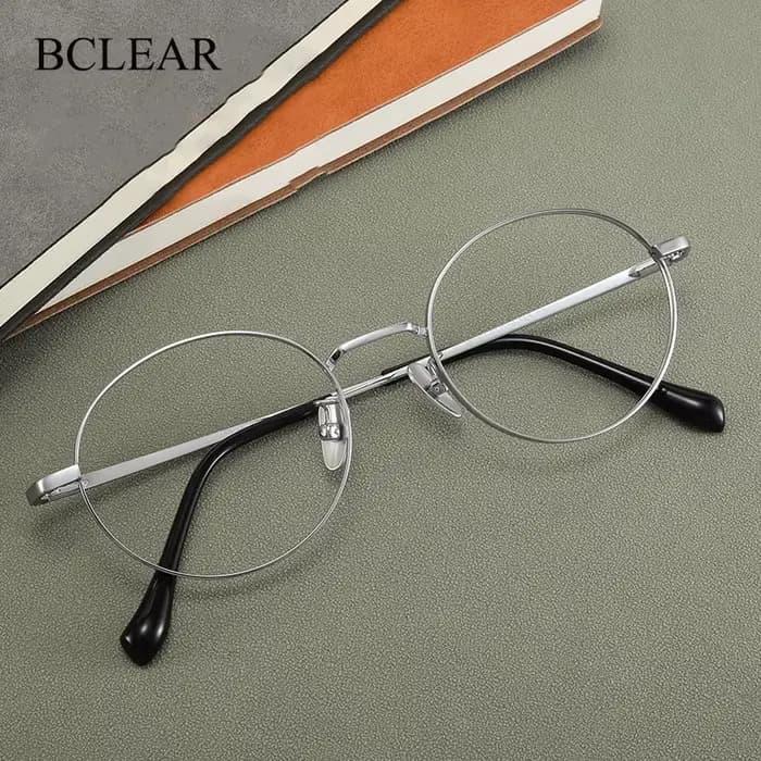 Lunettes rondes rétro en titane Ultra légères, à la mode, petite taille, hypermétropie, myopie, mont