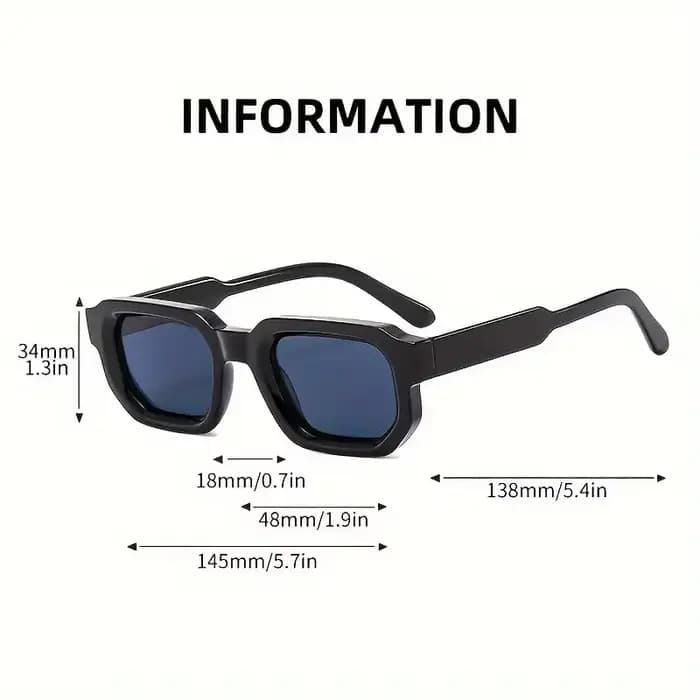 Nouveaux hommes Vintage Rectangle cadre lunettes de soleil mode rétro lunettes de soleil marque de l