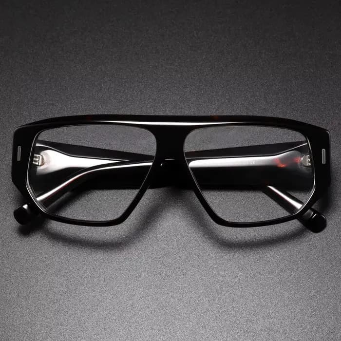 Marque de luxe concepteur épais acétate cadre surdimensionné pour hommes femmes à la mode optique-lu
