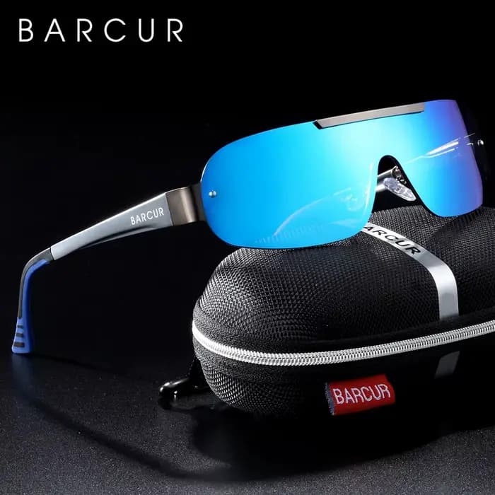 BARCUR – lunettes de soleil polarisées en aluminium et magnésium pour homme, protection UV400