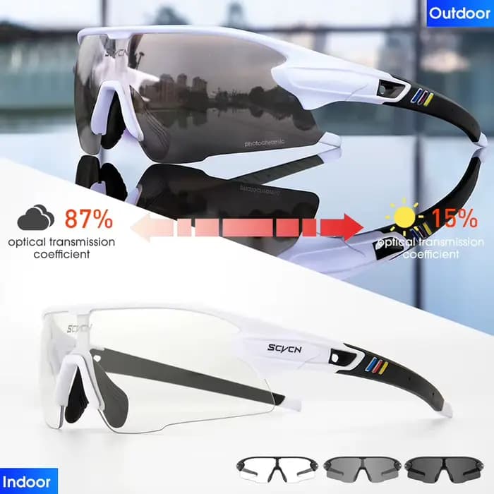 Lunettes de cyclisme lunettes de soleil de cyclisme photochromiques rouges UV400 lunettes de vélo en