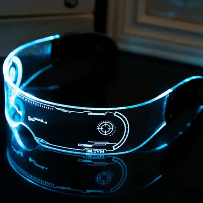 Lunettes de soleil disco colorées scintillantes, lunettes de fête, sens futur de la science et de la