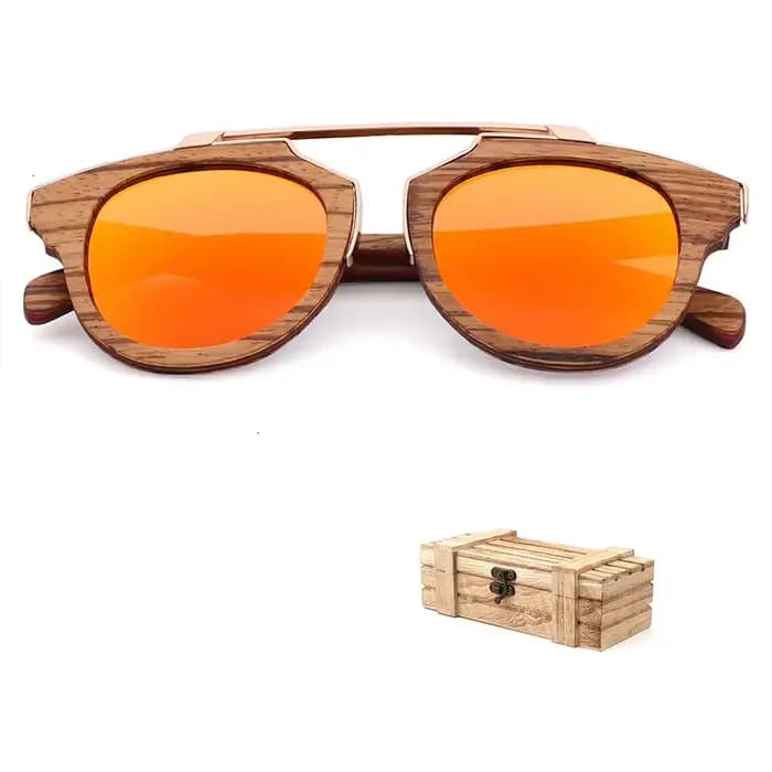 Lunettes De soleil en bois naturel hommes lunettes De soleil polarisées mode bois Original Oculos De