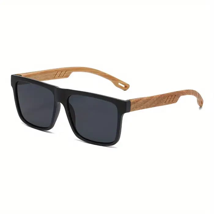 Lunettes de soleil rétro en noyer, ultralégères, carrées, polarisées, exquises, à la mode, pour homm