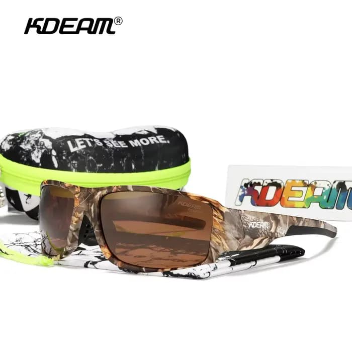 KDEAM Performance lunettes de soleil polarisées pour hommes motif d'impression conception cadre lune