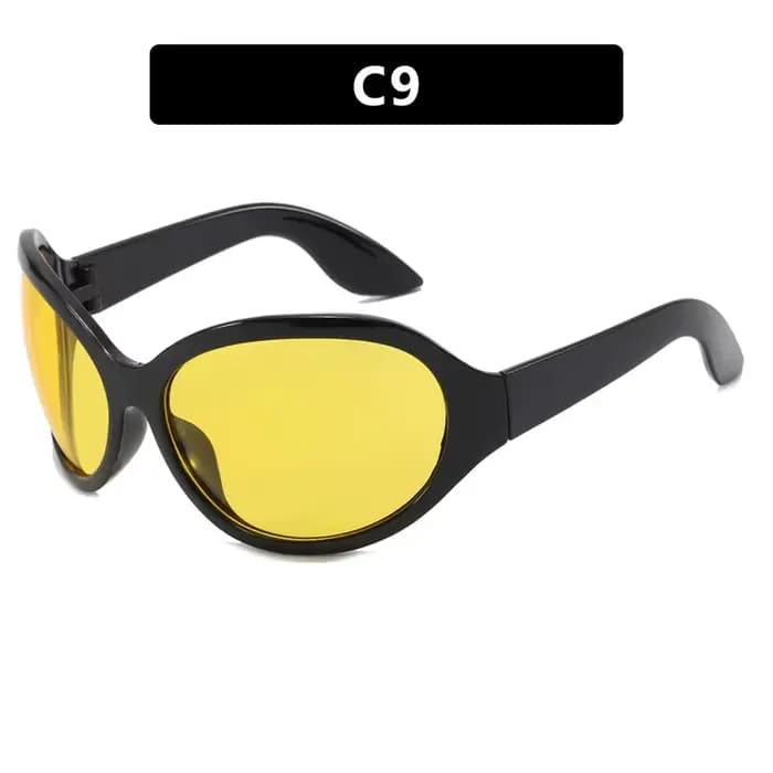 Lunettes de soleil Y2K jaunes couleur bonbon pour femmes, nouvelle mode, surdimensionnées, style bou