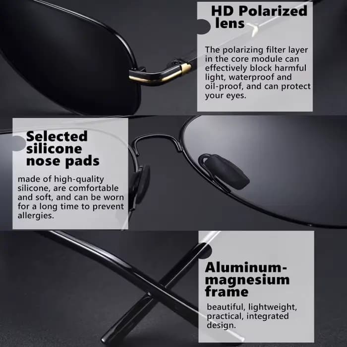 LIvissed MO-Lunettes de soleil photochromiques pour hommes et femmes, qualité supérieure, aviation,