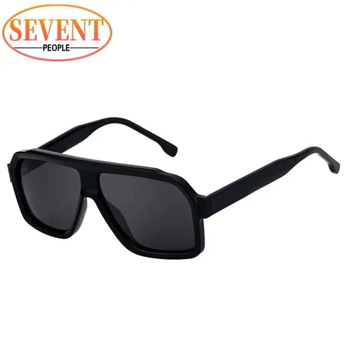 Lunettes de soleil carrées surdimensionnées classiques pour hommes 2026 – Monture métallique tendanc