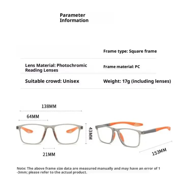 Lunettes de lecture multifocales photochromiques 3 en 1, aspect progressif, lunettes de loin et de p
