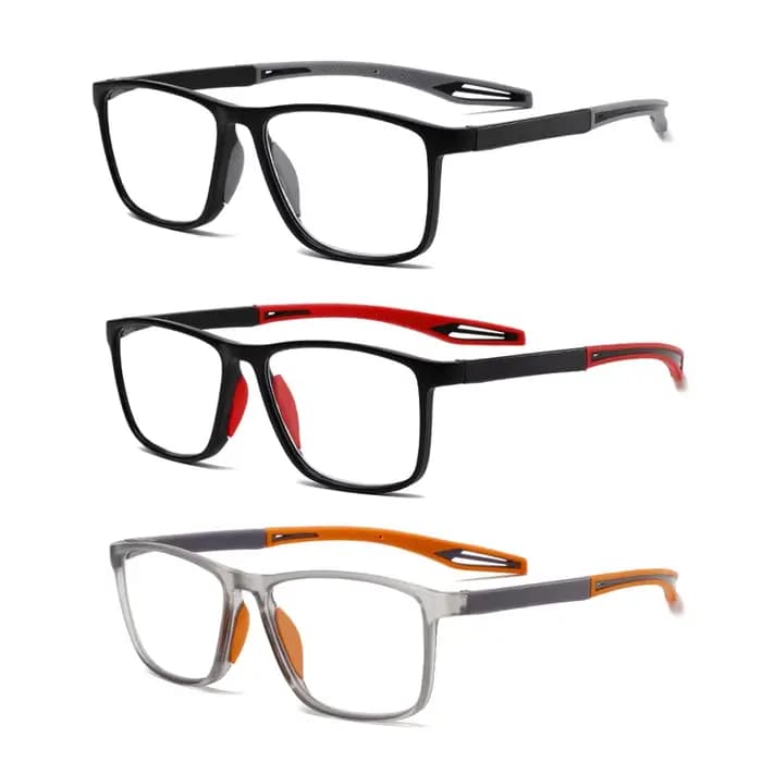 Trois paires de lunettes de lecture à grande monture élégantes et confortables, protection contre la
