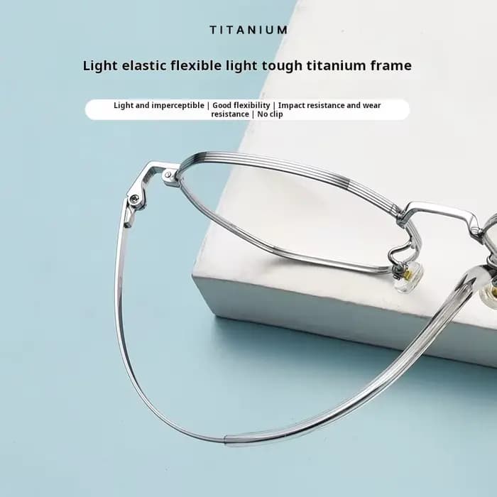 YIMARUILI rétro lunettes polygonales hommes et femmes ultra-léger mode titane petite monture de lune
