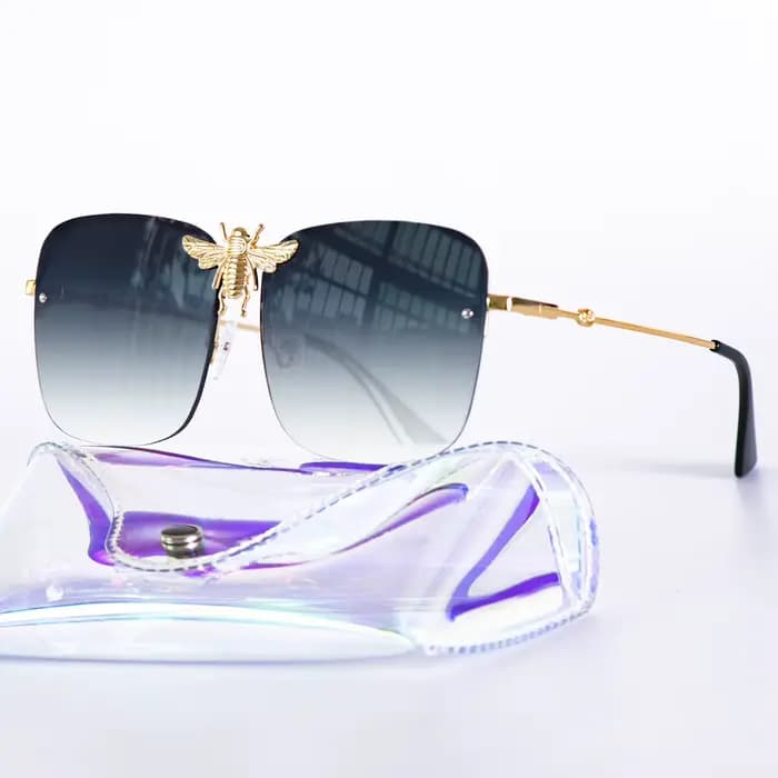 Lunettes de soleil carrées en métal pour hommes et femmes, nuances rétro, grande équation, luxe, UV4