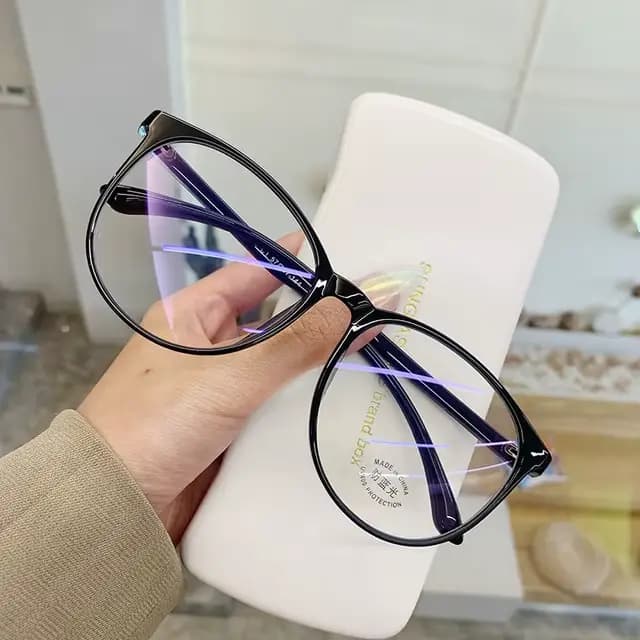 Lunettes d'ordinateur transparentes, monture pour femmes et hommes, Anti lumière bleue, rondes, bloc