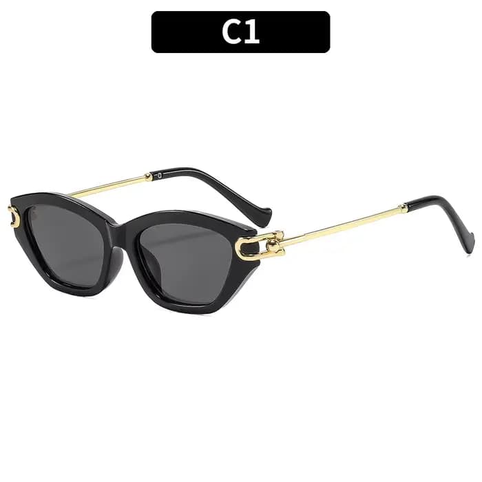 Lunettes de soleil pour femmes, marque de créateur, style œil de chat, lunettes de soleil de luxe, n