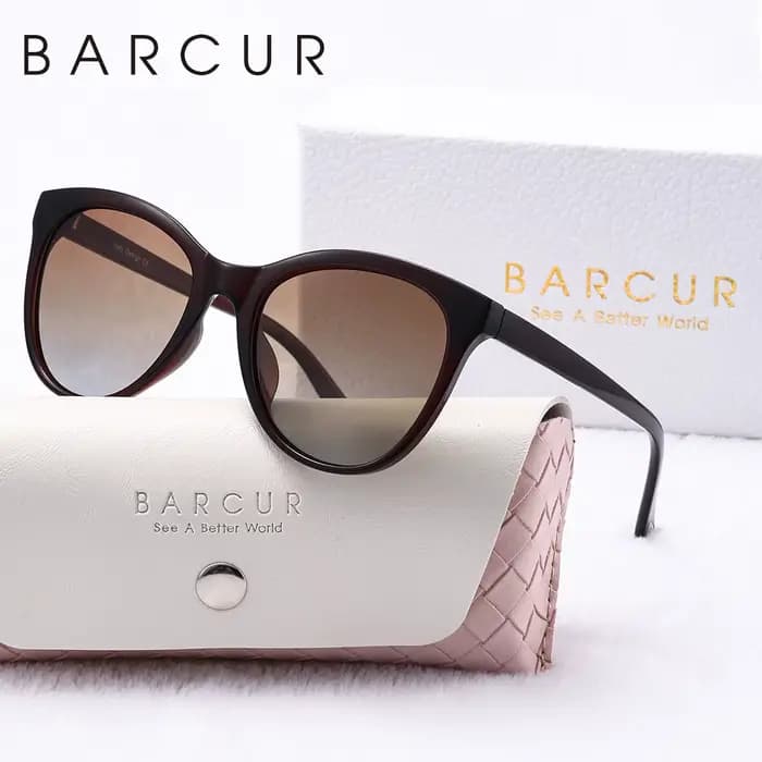 BARCUR-Lunettes de soleil UV400 pour femmes, verres polarisés, monture transparente, confortable, du