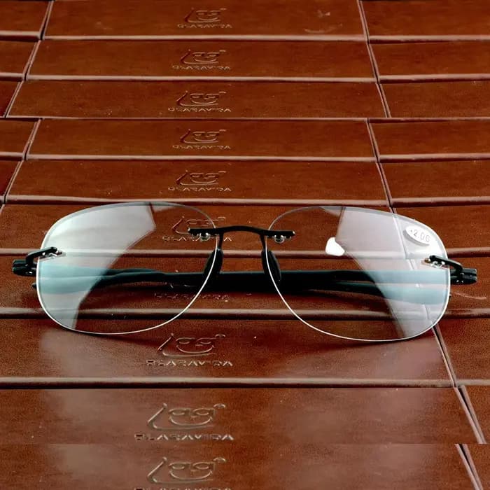 NOMANOV Lunettes de soleil photochromiques sans monture de style spatial Lunettes de lecture bifocal