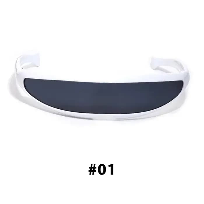 Lunettes de soleil futuristes à visière cyclope étroite pour hommes, lunettes laser, UV400, lentille