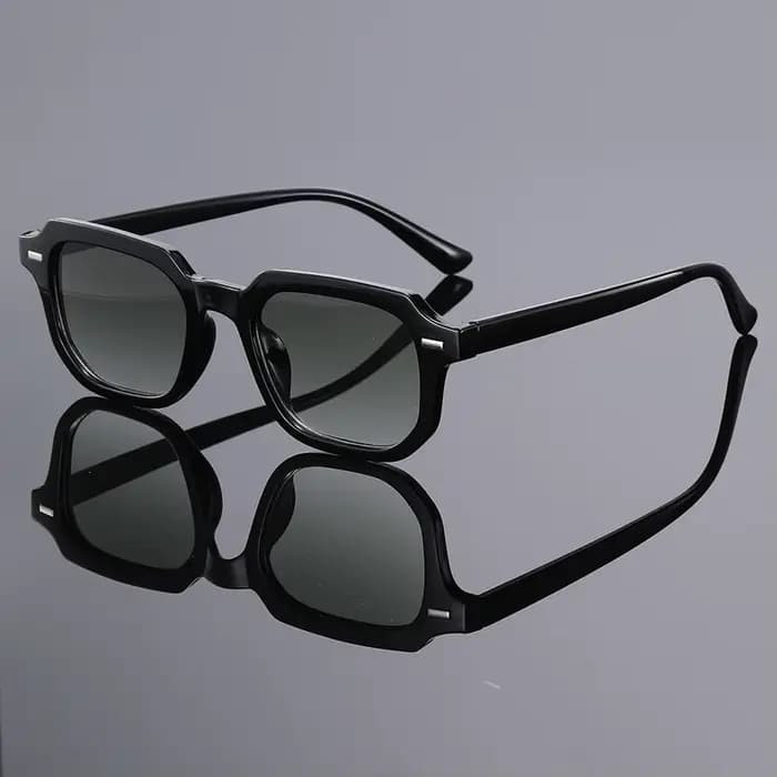Lunettes à la mode pour hommes, nouvelle monture carrée tendance, rivets rétro Y2K, Festival de musi
