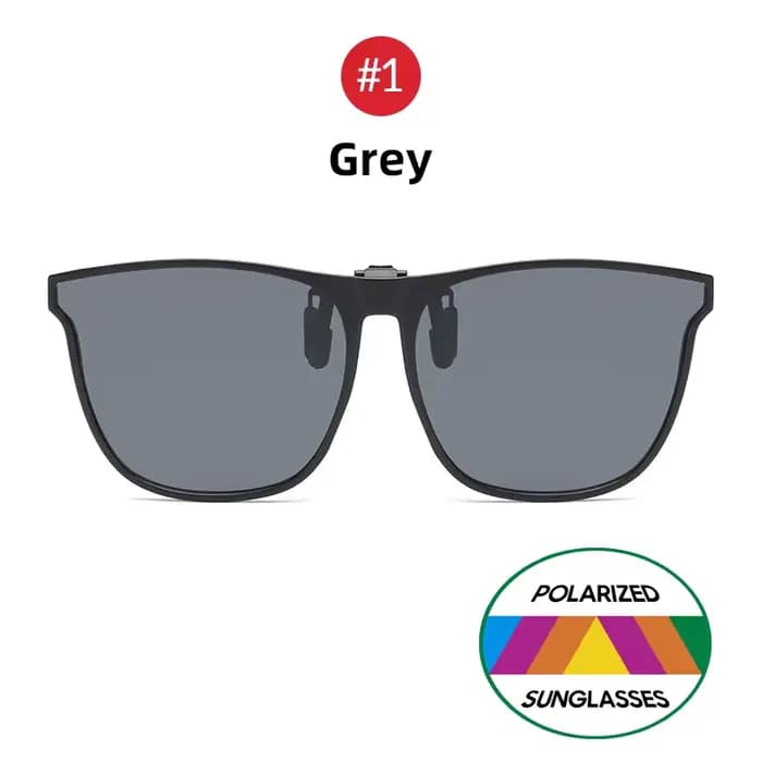 VIVIBEE Lunettes de soleil à clipser relevables surdimensionnées polarisées pour hommes 2026, photoc