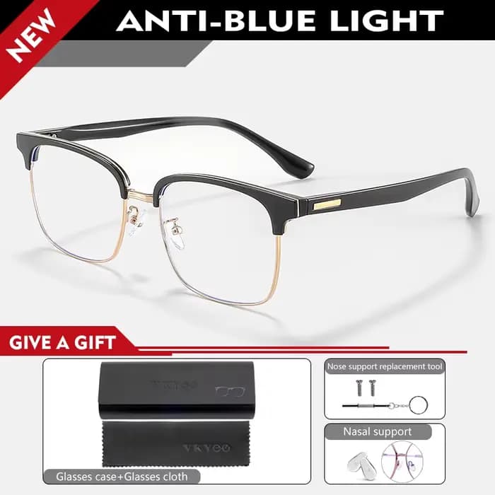 CAIDERONI – lunettes classiques à grande monture pour hommes et femmes, avec verres anti-lumière ble