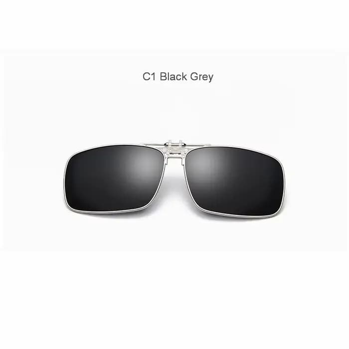 Retangle lunettes de soleil polarisées lentille pince sur myopie lunettes Vision nocturne femmes hom