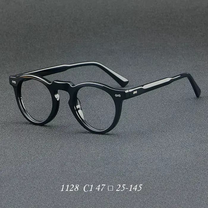 1128 Monture de lunettes classique en fibre d'acétate, lunettes de lecture pour myopie semi-circulai