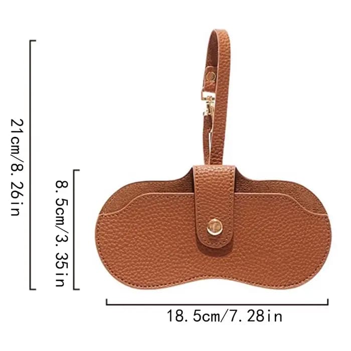 Étui à lunettes magnétique-support de pochette pour lunettes de soleil en cuir mince-organisateur de