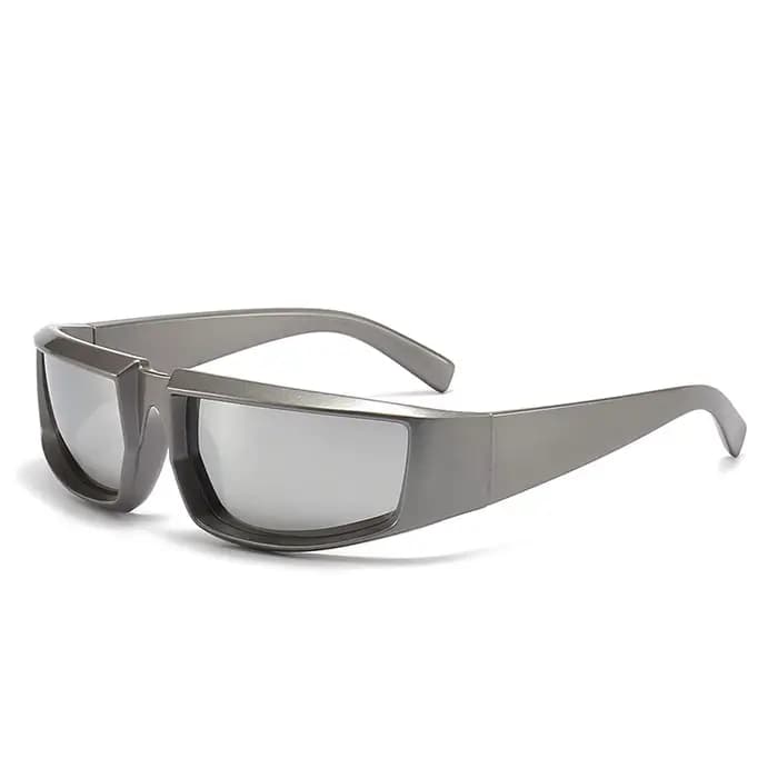 Lunettes de soleil à fouet pour hommes et femmes, lunettes de soleil de forme concave, style punk co