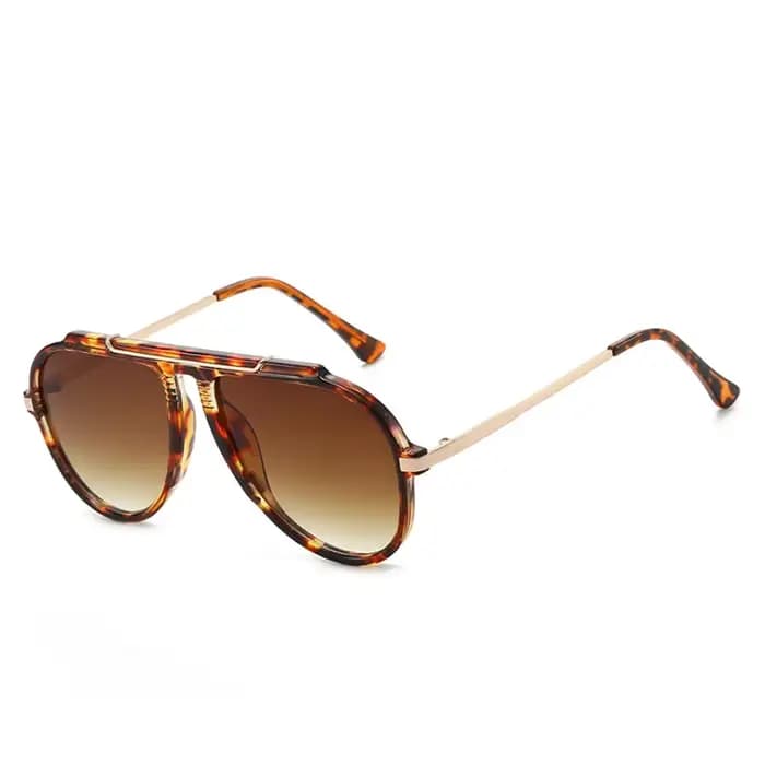 Lunettes de soleil de pilote originales de marque de luxe pour femmes et hommes, surdimensionnées, t