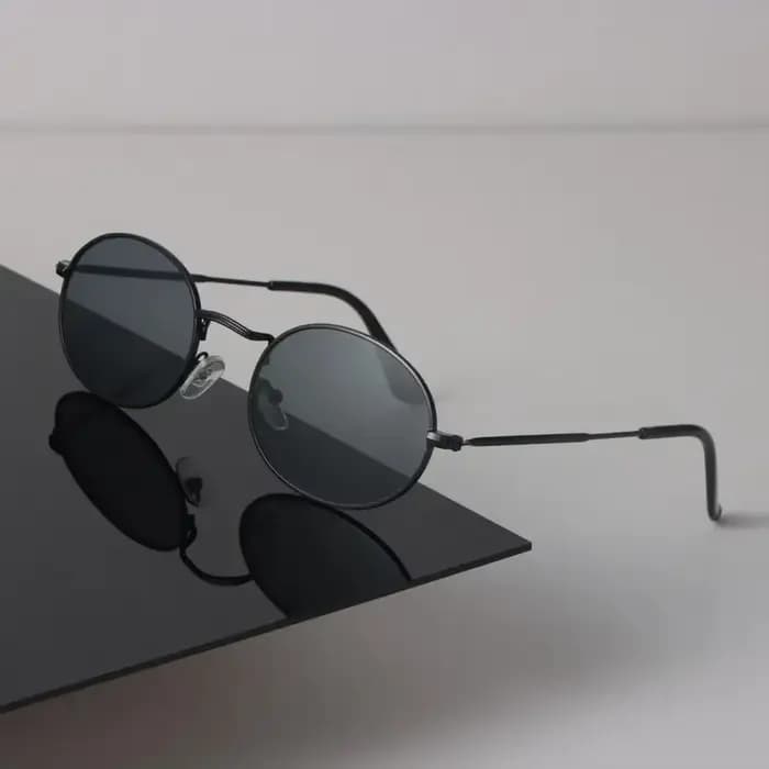 Lunettes de soleil ovales de styliste pour femmes et hommes, rétro noires, classiques, personnalité,
