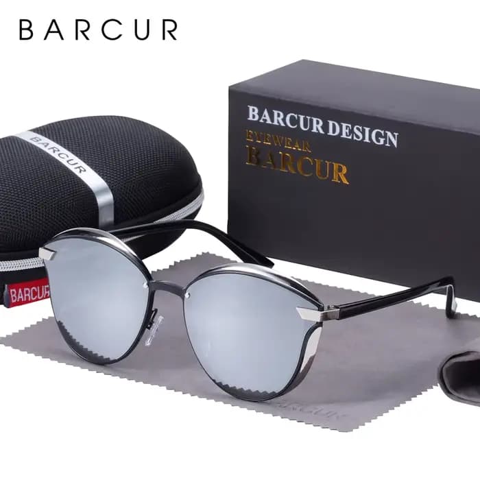 BARCUR lunettes De Soleil polarisées femmes luxe rond verre De Soleil pour femmes dames Femme ombre