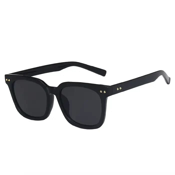 Lunettes de soleil vintage carrées orange pour femme, de marque, rétro, avec rivets, monture petite,