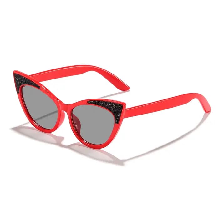 Joli œil de chat enfants lunettes de soleil brillant nœud papillon lunettes de soleil enfants mignon