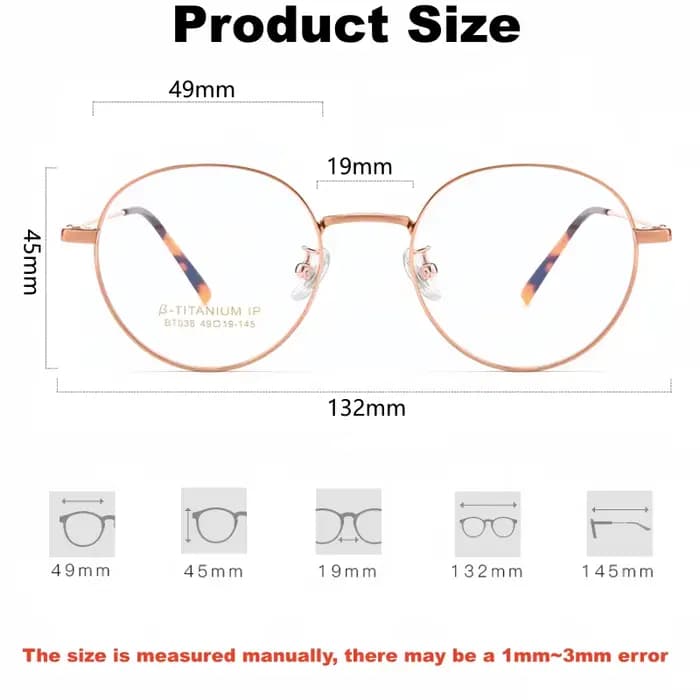 YIMARUILI rétro rond petit visage hommes et femmes titane lunettes cadre Ultra-léger Simple optique