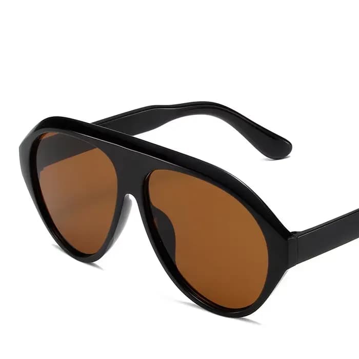 Lunettes de soleil surdimensionnées pour femmes et hommes, marque populaire, lentille jaune, grande