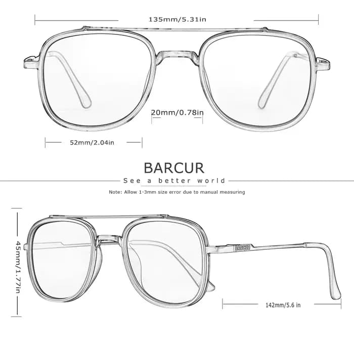 BARCUR-Lunettes de soleil carrées polarisées pour hommes et femmes, lunettes de soleil classiques, a
