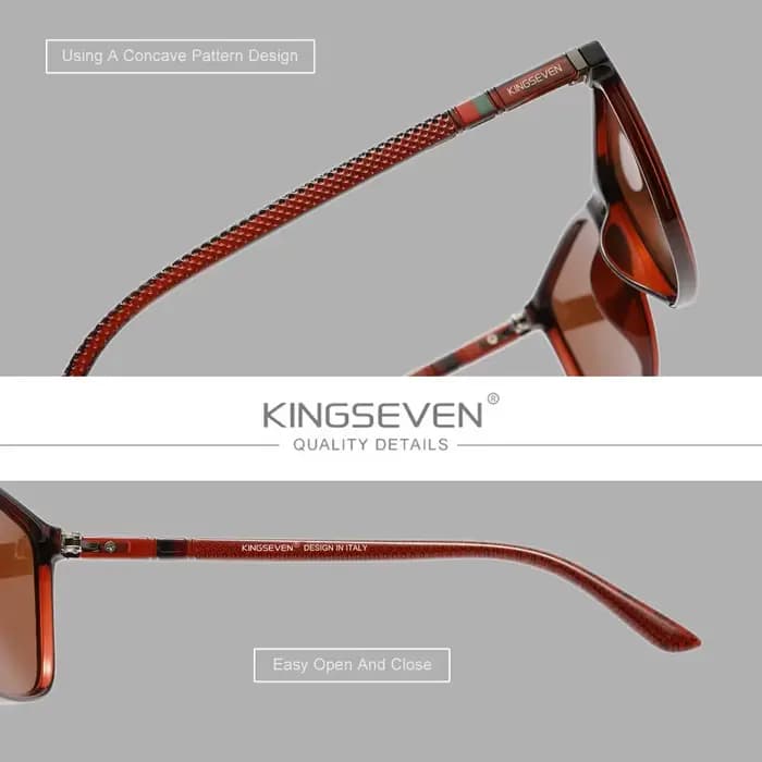 KINGSEVEN mode polarisé hommes femmes lunettes de soleil UV400 protéger Casaul Rectangle lunettes de
