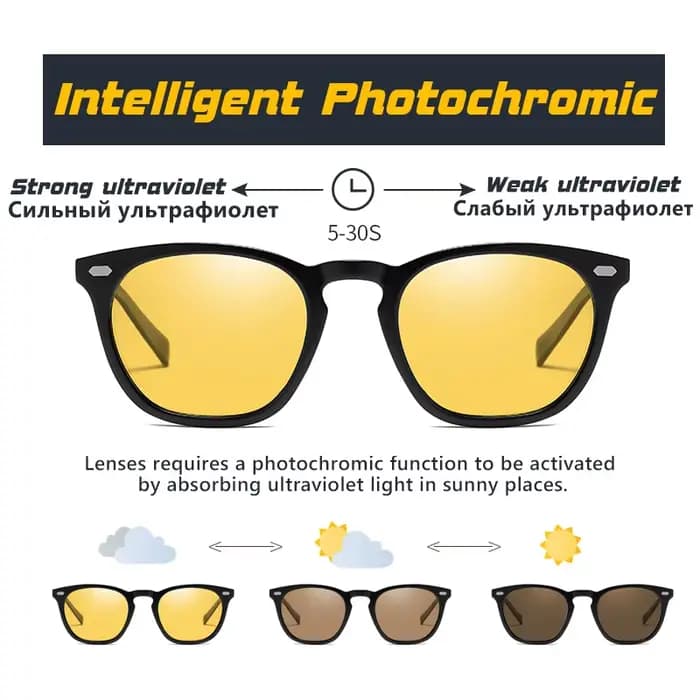 LIOUMO Design – lunettes de soleil polarisées photochromiques classiques rétro pour hommes et femmes