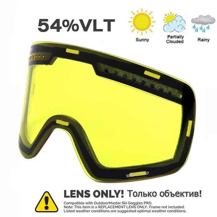 Lunettes de ski à double lentille magnétique, lunettes de montagne UV400, anti-buée, pour hommes et