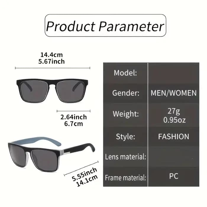 Lunettes de soleil polarisées carrées multicolores, dégradé fantastique, Anti-éblouissement UV400, p