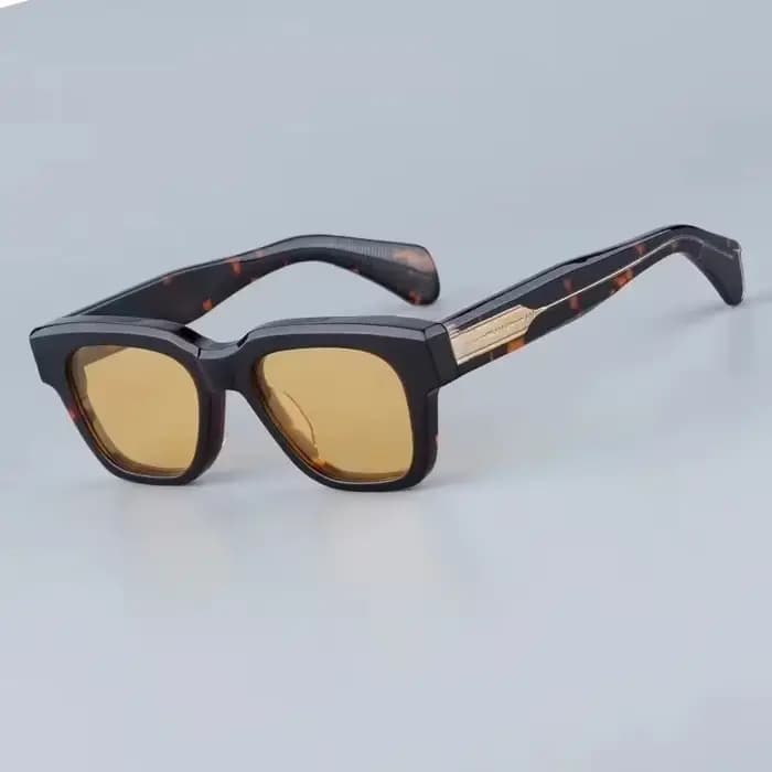 JMM Fellini Lunettes de soleil carrées faites à la main au Japon, acétate importé, monture optique c