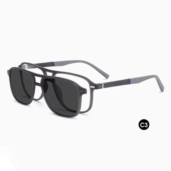 Ceofy Hommes Lunettes Cadre Optique De Mode Soleil Clip Sur Polarized Marque Conception Conduite Lun