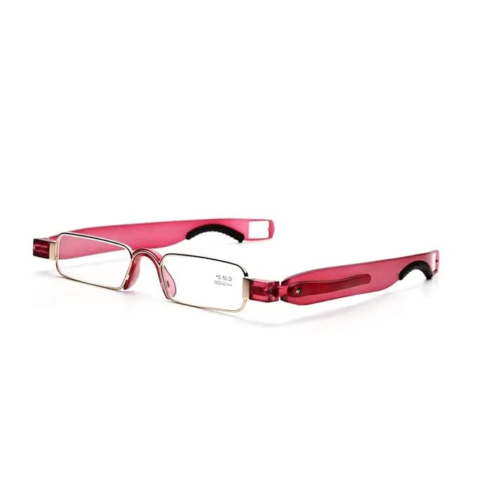 Guanhao Aniti Bue-Lunettes de lecture pliantes à rayons lumineux pour hommes et femmes, Dioptrie rot