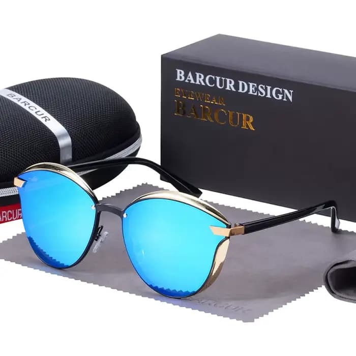 Lunettes de soleil femmes polarisées mode BARCUR lunettes de soleil rondes lunettes de soleil femme