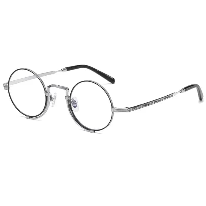 Lunettes Rondes en Titane Pur pour Homme et Femme, Monture Rétro Punk, Vintage, Style Preppy, Lunett