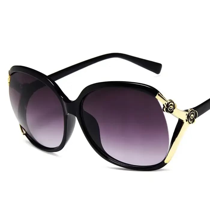 Lunettes de soleil rondes à grande monture pour femmes, tendance, style célébrité, élégantes, avec c
