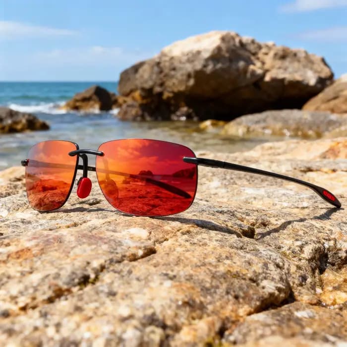 Lunettes de soleil aviateur polarisées sans cadre TR90 ultra légères 11 g – Flexibles et confortable