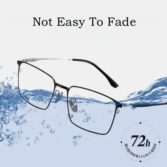 YIMARUILI Ultra-léger affaires Simple luxe lunettes myopes rétro carré pur titane optique lunettes d